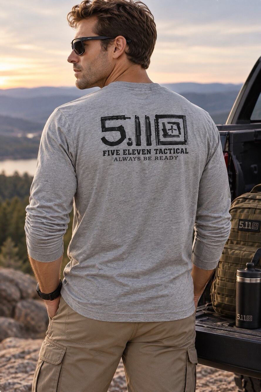 5.11 Tactical Mens Large Long Sleeve T Shirt Always Be Ready